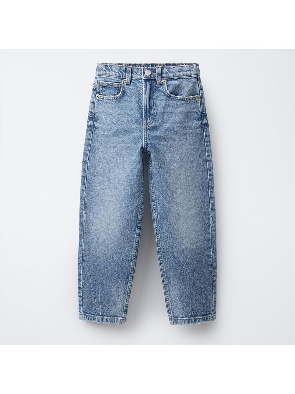Zara Mom Jeans Blue Ecological Cotton Size 4